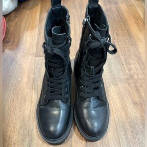 Steve Madden Black Women's Lace-Up Boots